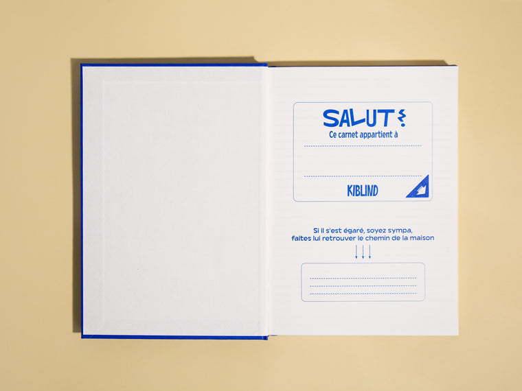 Carnet custom Bleu