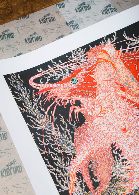 Clément Vuillier - Sérigraphie Écrevisse